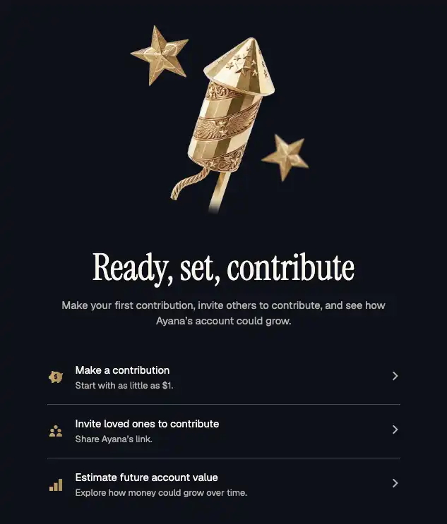 Trump Account Website Contribute