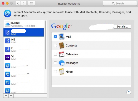  Mac X Re-Arrange Mail Accounts 1